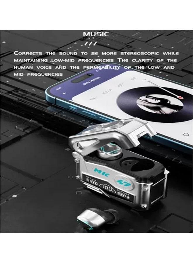 general MK47 cool mechanical wireless bluetooth headset ultra-long battery life TWS gaming headset - Image 4