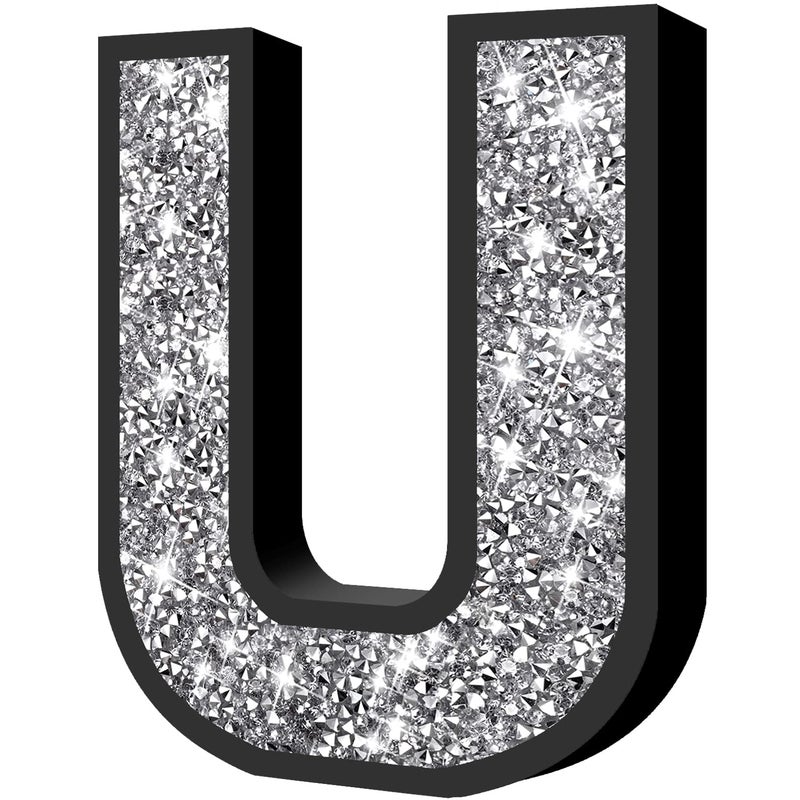 XIHACTY Letters Signs for Home D?cor Crystal Crushed Diamond Accent Sign for Wall Decor  Black DIY Custom Capital Letters for a Decoration on Bar  Desk  Dresser  Party Birthday  Wedding.(U) - Image 2