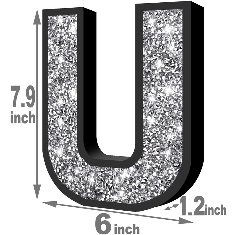 XIHACTY Letters Signs for Home D?cor Crystal Crushed Diamond Accent Sign for Wall Decor  Black DIY Custom Capital Letters for a Decoration on Bar  Desk  Dresser  Party Birthday  Wedding.(U) - Image 5