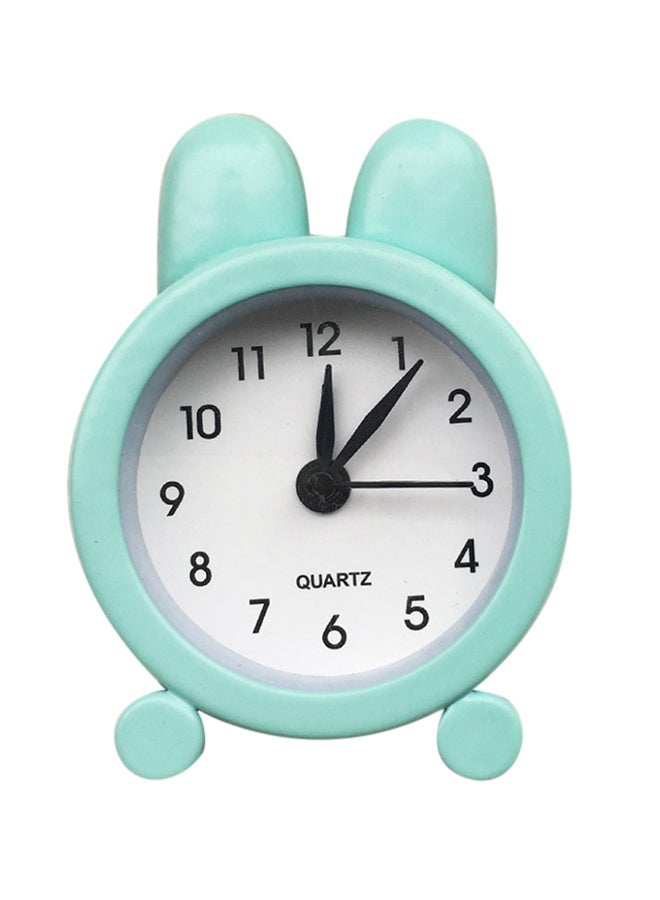 NIBEMINENT Mini Compact Analog Alarm Clock Blue 7 x 5cm - Image 1