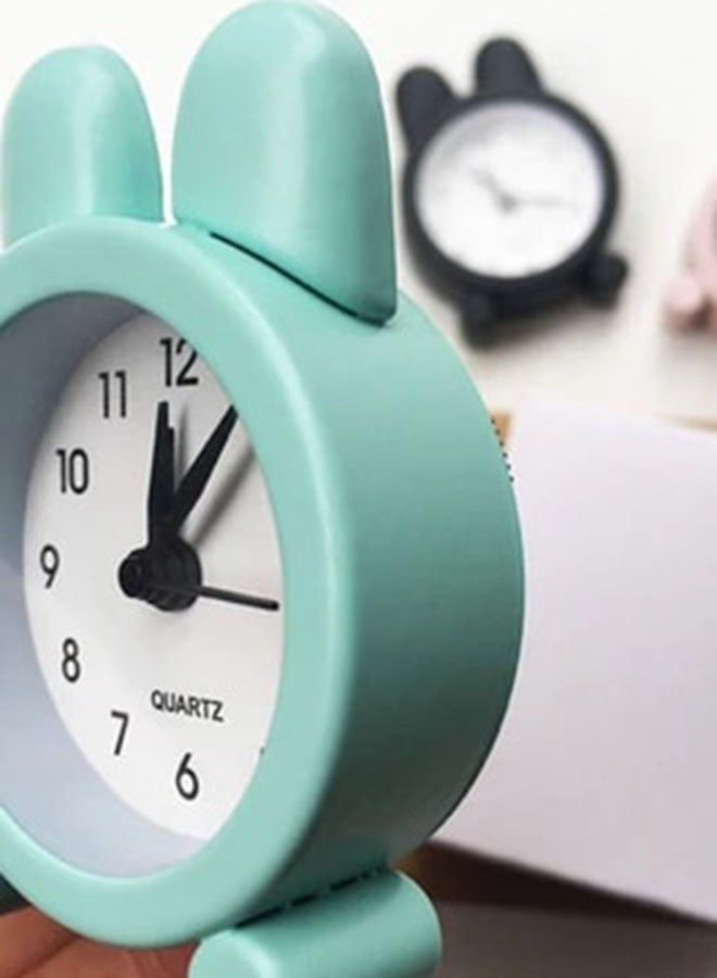 NIBEMINENT Mini Compact Analog Alarm Clock Blue 7 x 5cm - Image 2