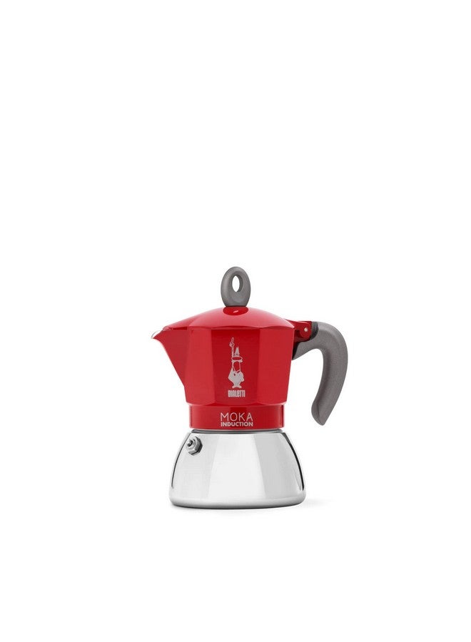 BIALeTTI Bialetti - Moka Induction, Moka Pot, Suitable for all Types of Hobs, 6 Cups Espresso (9.4 Oz), Red  - Image 1