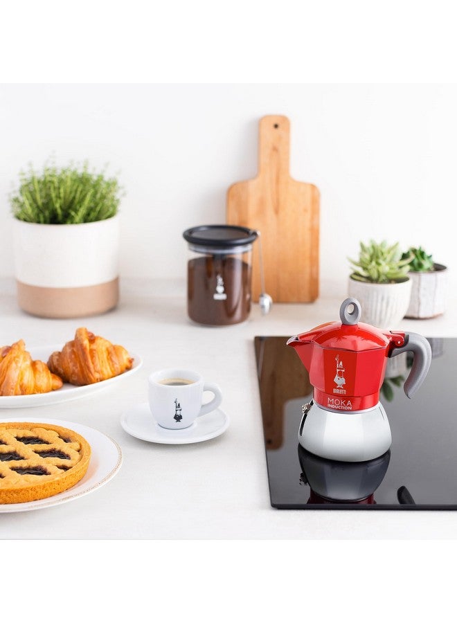 BIALeTTI Bialetti - Moka Induction, Moka Pot, Suitable for all Types of Hobs, 6 Cups Espresso (9.4 Oz), Red  - Image 3