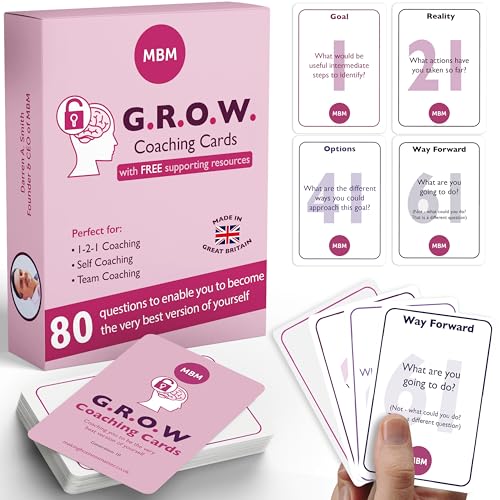 MBM 80 Grow Coaching Cards – Leadership Development Training Tools & Conversation Starters for HR & Executive Development Programs | Emotional Intelligence & Goal-Setting Flash Cards - Image 1