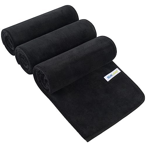 SINLAND Microfiber Camping Towels Super Absorbent Compact Travel Towel Ultra Soft Quick Dry Gym Towels for Sports Beach Swimming Backpacking Hiking and Yoga 3 Pack 16 Inch X 32 Inch - Image 1