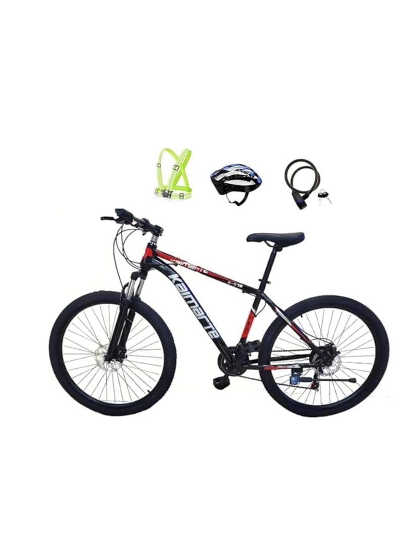 Generic Mountain bike, 29 inches, 21 speed, frame Carbon Steel, red/black, Dual Dic Brake, Front Suspension  - Image 1