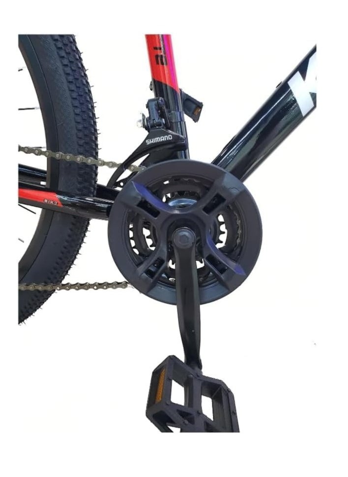 Generic Mountain bike, 29 inches, 21 speed, frame Carbon Steel, red/black, Dual Dic Brake, Front Suspension  - Image 2