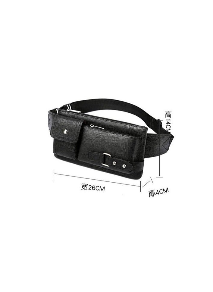 Men's Outdoor Leisure Chest Bag, Boy's Business Travel Crossbody Bag Pack Belt Bag, Sports Cycling and Hiking Handbag Carrying Bag for College Students and Teenagers - Image 4