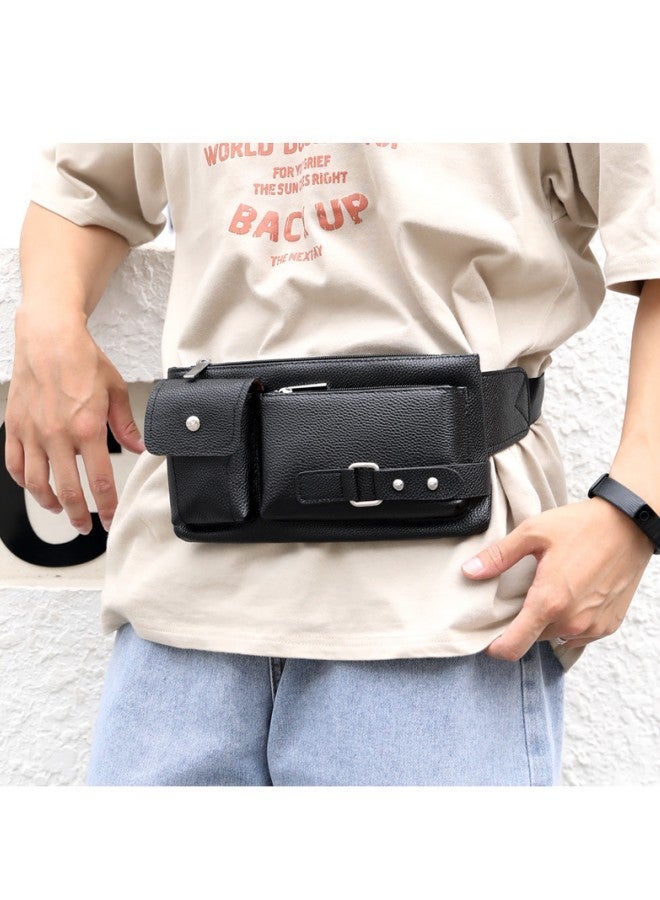 Men's Outdoor Leisure Chest Bag, Boy's Business Travel Crossbody Bag Pack Belt Bag, Sports Cycling and Hiking Handbag Carrying Bag for College Students and Teenagers - Image 3
