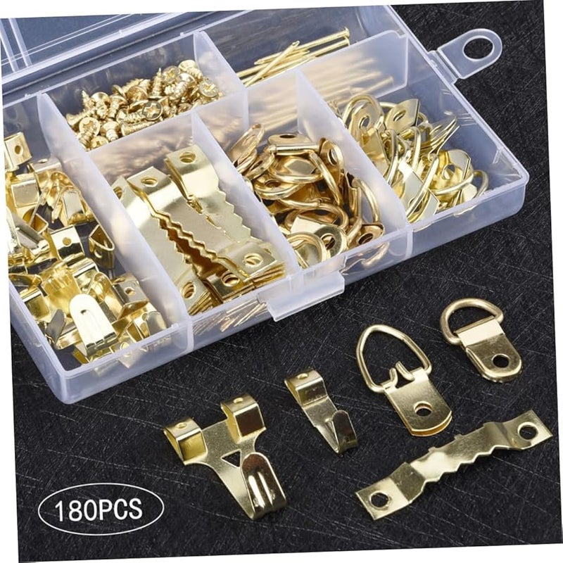 Tehaux 180 قطعة مجموعة تعليق الصور الذهبية المتينة لحامل الجبس لتزيين المنزل - Image 5