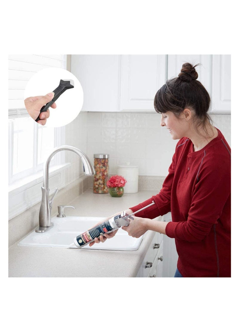KASTWAVE 3 in 1 Silicone Caulking Tool Kit stainless steelhead Sealant Finishing Tool Grout Sc, Caulk Remover and Sealant Sc Tool, Caulk Removal Tool for Kitchen Bathroom Window  - Image 2