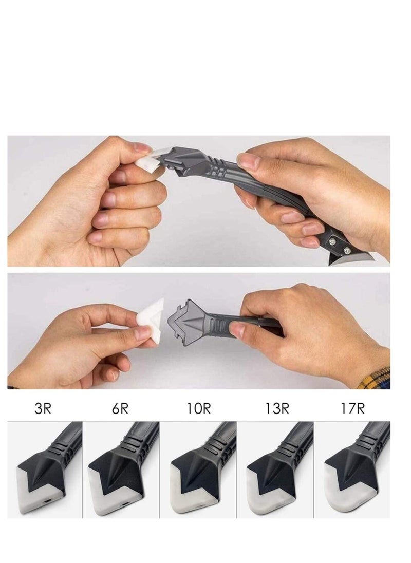 KASTWAVE 3 in 1 Silicone Caulking Tool Kit stainless steelhead Sealant Finishing Tool Grout Sc, Caulk Remover and Sealant Sc Tool, Caulk Removal Tool for Kitchen Bathroom Window  - Image 3