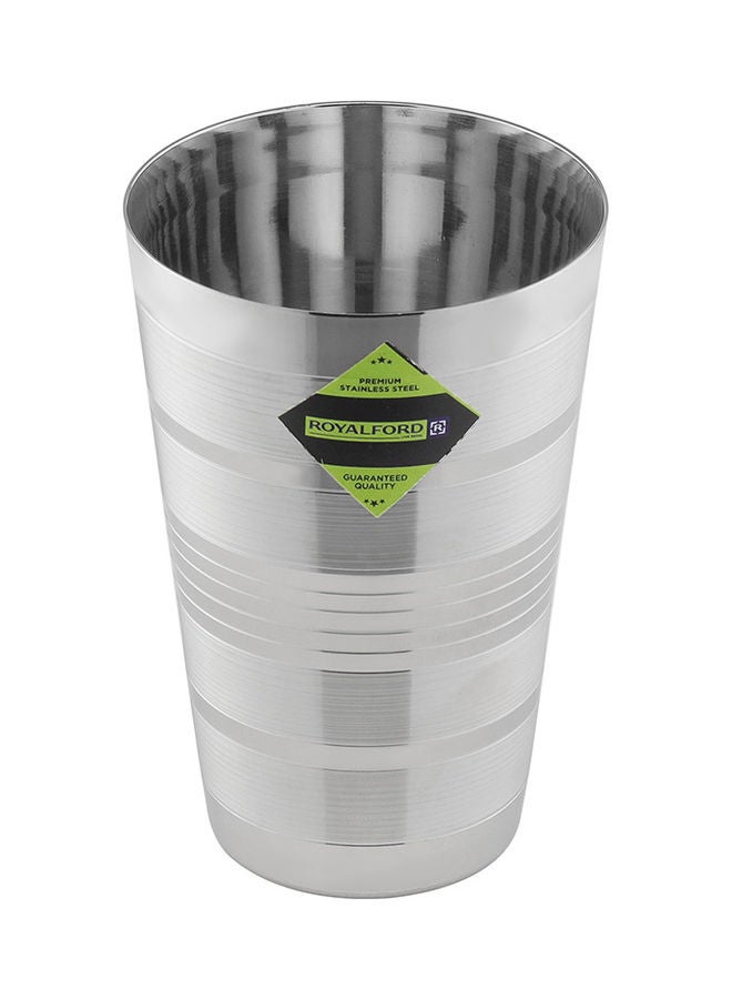 Royalford Stainless Steel Designer Plain Glass Unbreakable Glass Suitable For Water Milk Juice Tea 100% Food-Grade Bpa-Free Multi-Purpose Glass Silver 7cm - Image 3