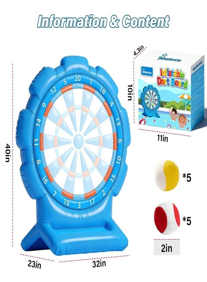 Waybesty Best Pool Toys Game for Kids Teens, Inflatable Dart Board Toss Pool Games with 10 Sticky Balls, Swimming Pool Floats Game for Yard, Beach, Indoor & Outdoor Play, Summer Party Birthday Gift Age 4-12 - Image 3