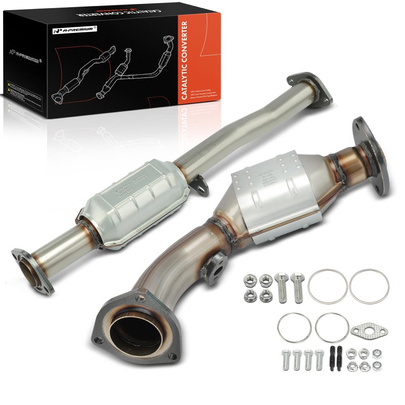 A-Premium APremium Front and Rear 2PC Catalytic Converter Kit DirectFit Compatible with Toyota Tacoma 2000 2001 2002 2003 2004 34L EPA Compliant