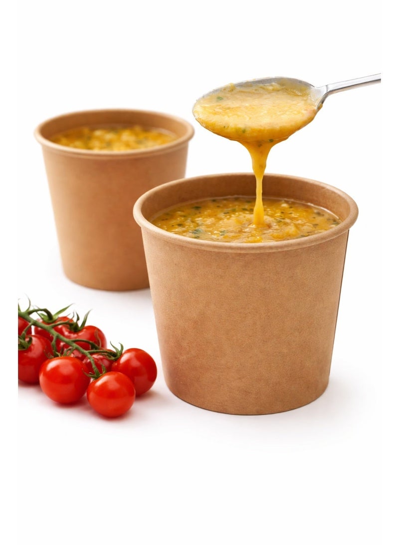 ايكواي أكواب ورقية للاستخدام مرة واحدة من إيكوواي، سعة 8 أونصات - عبوة من 25 كوبًا، كوب آيس كريم بدون غطاء، أوعية حلويات صديقة للبيئة، أكواب للأطعمة الساخنة أو الباردة، كوب شاي، كوب قهوة، لوازم حفلات قابلة للتحلل الحيوي، أكواب زبادي جاهزة، بني - Image 4