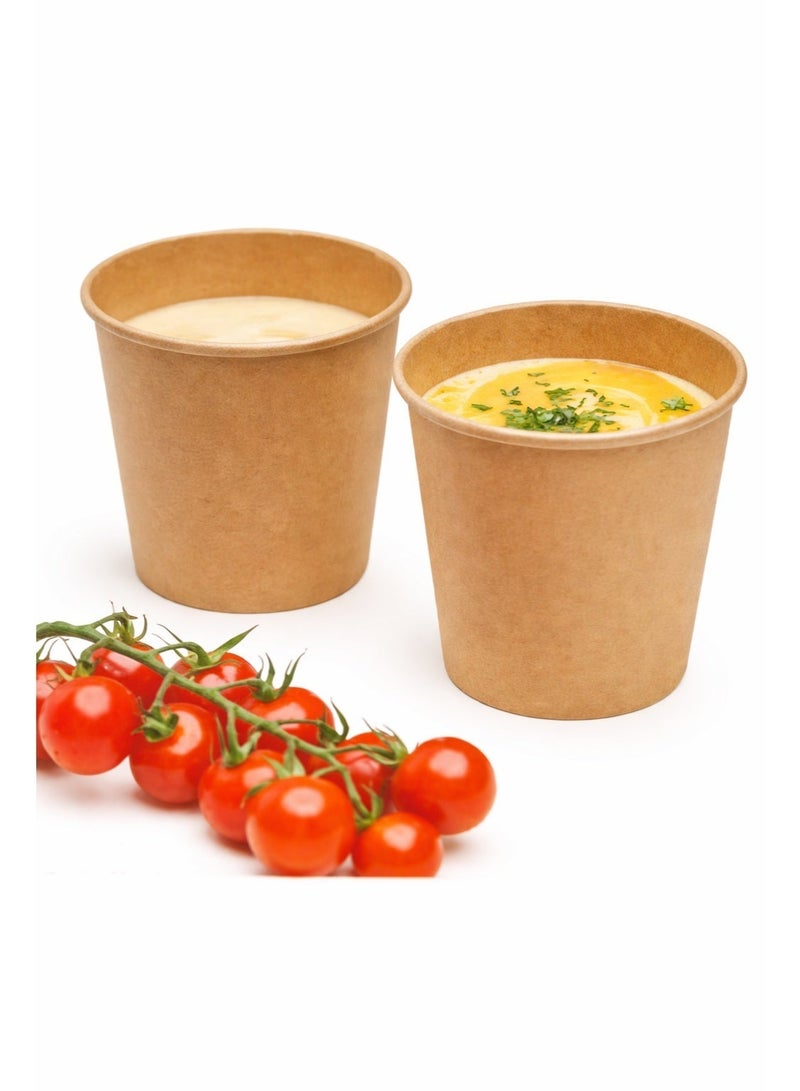 ايكواي أكواب ورقية للاستخدام مرة واحدة من إيكوواي، سعة 8 أونصات - عبوة من 25 كوبًا، كوب آيس كريم بدون غطاء، أوعية حلويات صديقة للبيئة، أكواب للأطعمة الساخنة أو الباردة، كوب شاي، كوب قهوة، لوازم حفلات قابلة للتحلل الحيوي، أكواب زبادي جاهزة، بني - Image 2
