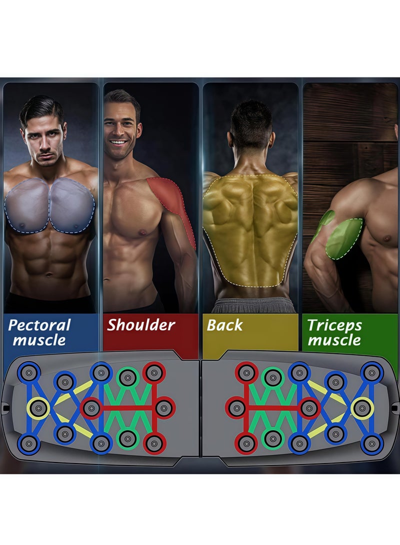 لوح ضغط معدات اللياقة البدنية المنزلية متعدد الوظائف نظام رف الضغط اللياقة البدنية الأرضية تمارين عضلات الصدر معدات احترافية لحرق الدهون تدريب القوة الذراع الرجال والنساء الوزن - Image 5