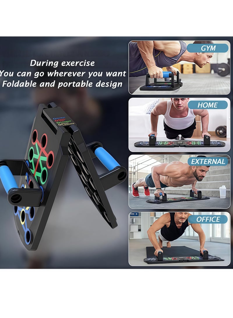 لوح ضغط معدات اللياقة البدنية المنزلية متعدد الوظائف نظام رف الضغط اللياقة البدنية الأرضية تمارين عضلات الصدر معدات احترافية لحرق الدهون تدريب القوة الذراع الرجال والنساء الوزن - Image 3