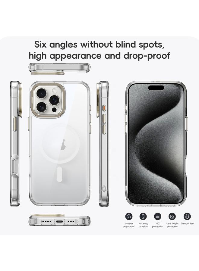 erorex Case For iPhone 16 Mirror Crystal Clear Lens Holder MagSafe Magnetic Phone Case - Image 4