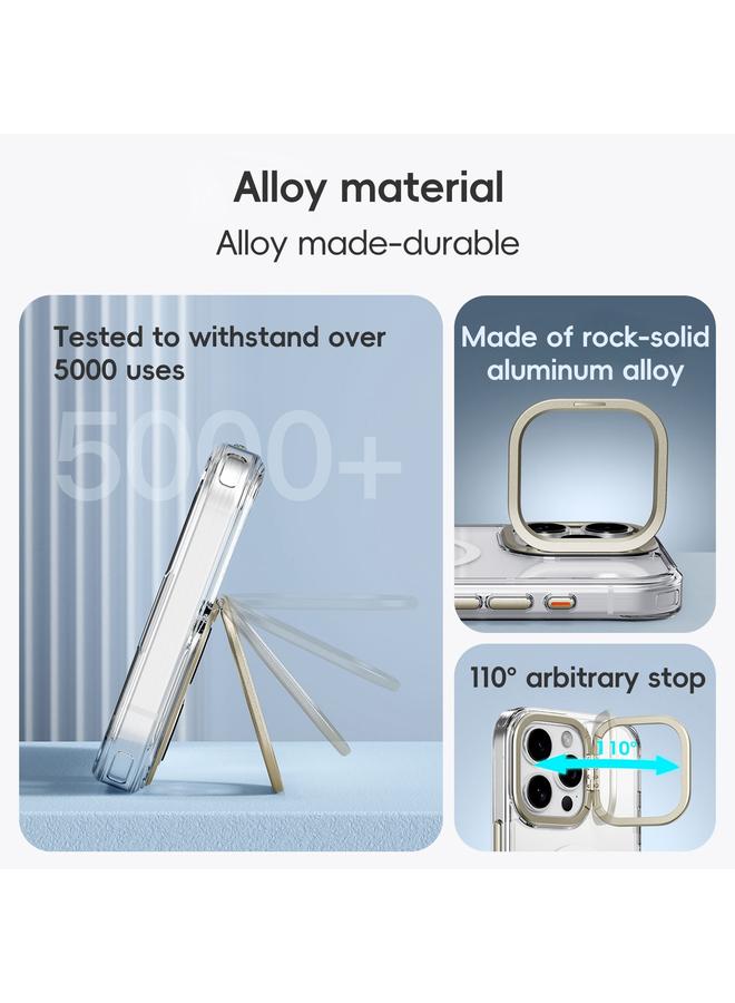 erorex Case For iPhone 16 Mirror Crystal Clear Lens Holder MagSafe Magnetic Phone Case - Image 5