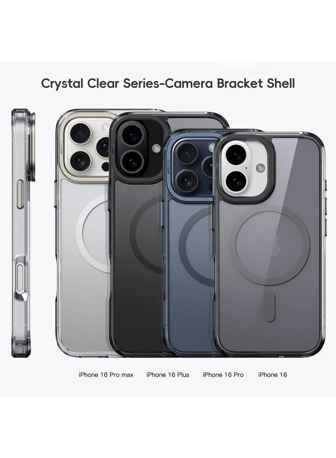 erorex Case For iPhone 16 Mirror Crystal Clear Lens Holder MagSafe Magnetic Phone Case - Image 3