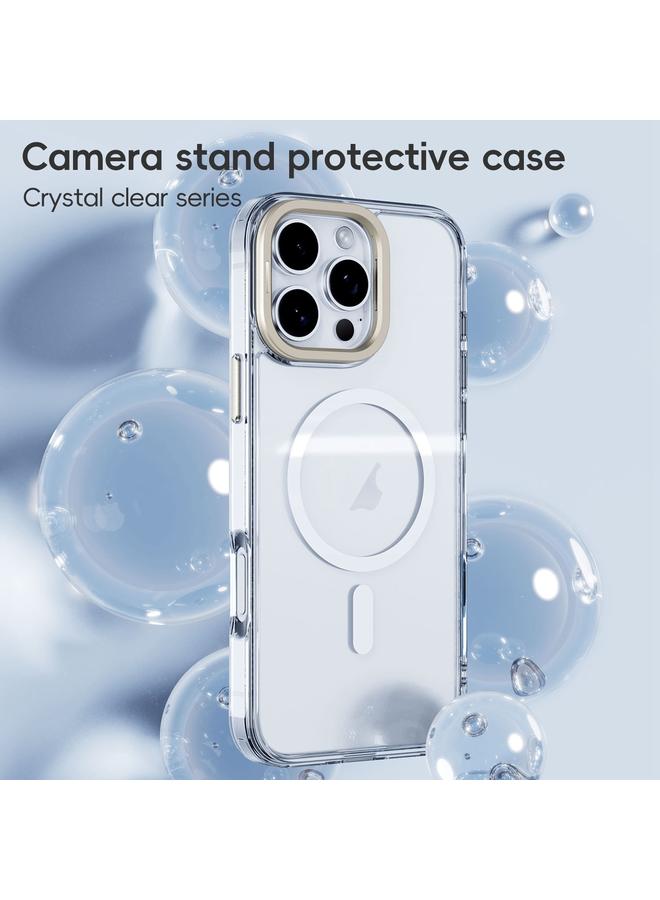 erorex Case For iPhone 16 Mirror Crystal Clear Lens Holder MagSafe Magnetic Phone Case - Image 2