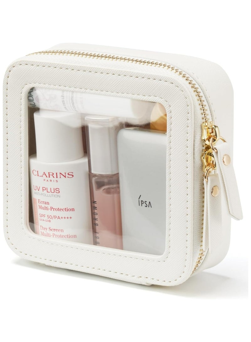 Oasisgalore Mini Waterproof Makeup Bag - Small Cosmetic Pouch for Travel, School, or Purse  - Image 1