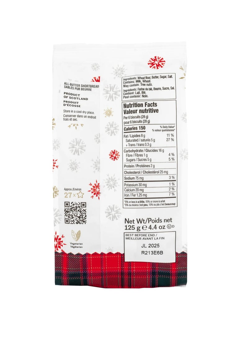 Walker's Mini Festive Short Bread Stars Cookies 125g - Image 2