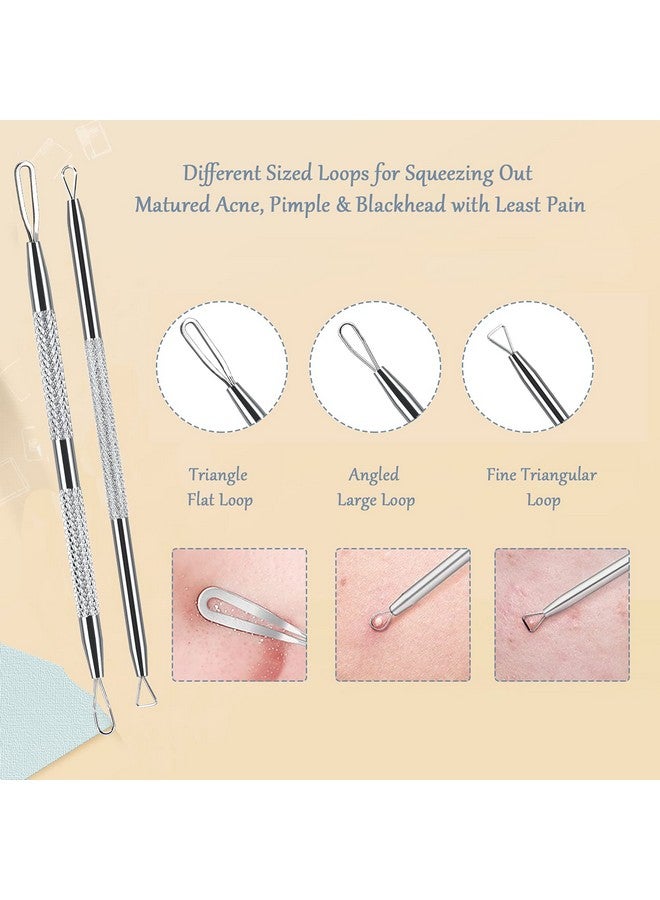 SKINOSM Blackhead Remover Pimple Popper Tool Kit 6In1 Blackhead Comedone Acne Blemish Pimple Extractor Tool Kit Tweezers Kit Skin Care Tools For Face  - Image 3
