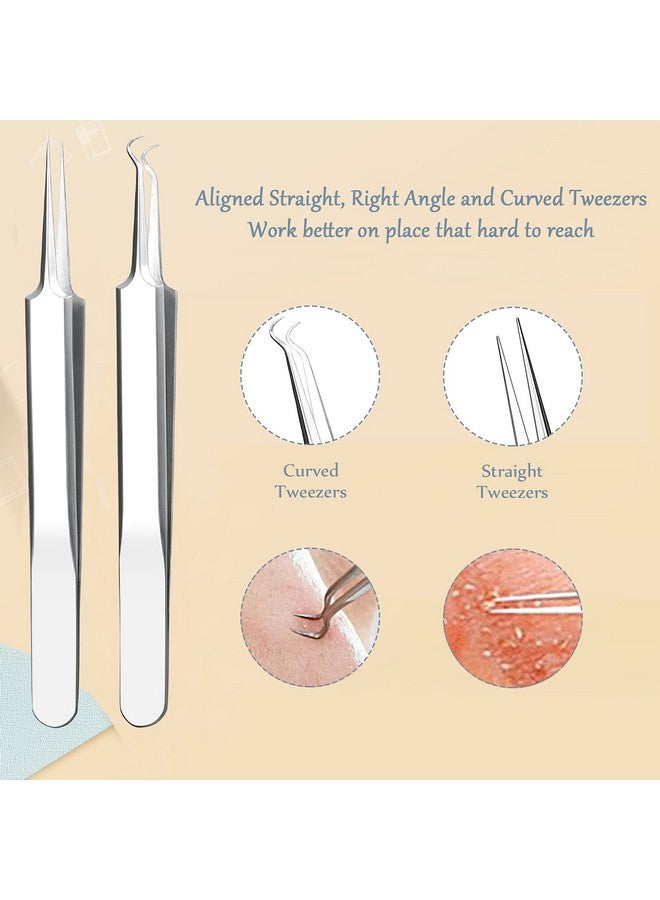 SKINOSM Blackhead Remover Pimple Popper Tool Kit 6In1 Blackhead Comedone Acne Blemish Pimple Extractor Tool Kit Tweezers Kit Skin Care Tools For Face  - Image 2