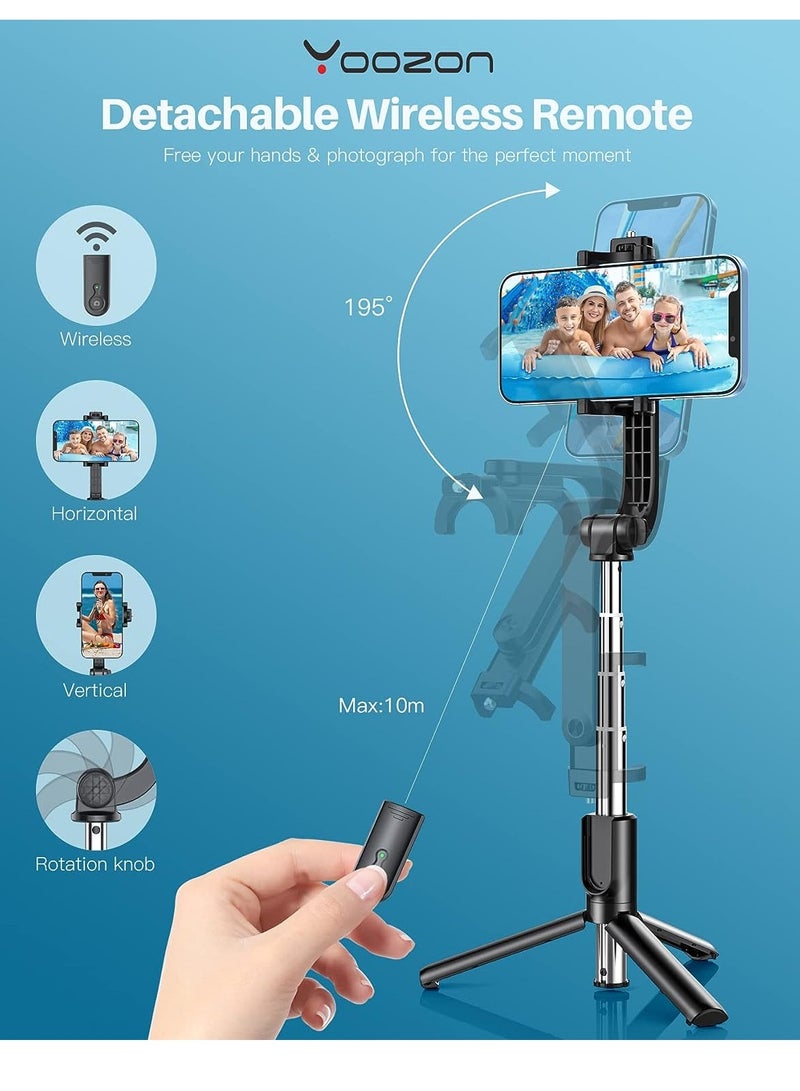 Portable Selfie Stick Tripod for iPhone - Versatile Selfie Stick Remote with Cold Shoe & 1/4" Screw, Phone Stand Tripod for iPhone 14 Plus 14 13 12 Pro Max Mini,Samsung Galaxy S22 Note 20, Pixel 6XL - Image 4