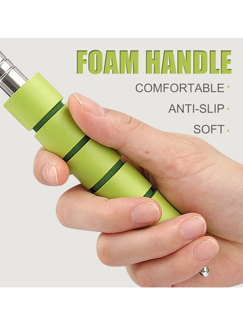 لبيسة حذاء بمقبض طويل تلسكوبي، لبيسة حذاء من الألومنيوم قابلة للسحب والتعديل، أداة مساعدة في ارتداء الأحذية لكبار السن والحوامل والمعاقين (أسود) - Image 5