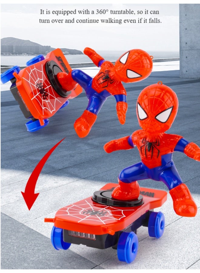 MARVEL Spider-Man electronic rolling stunt scooter toy - intellectual development, cool stunt with lights - Image 5