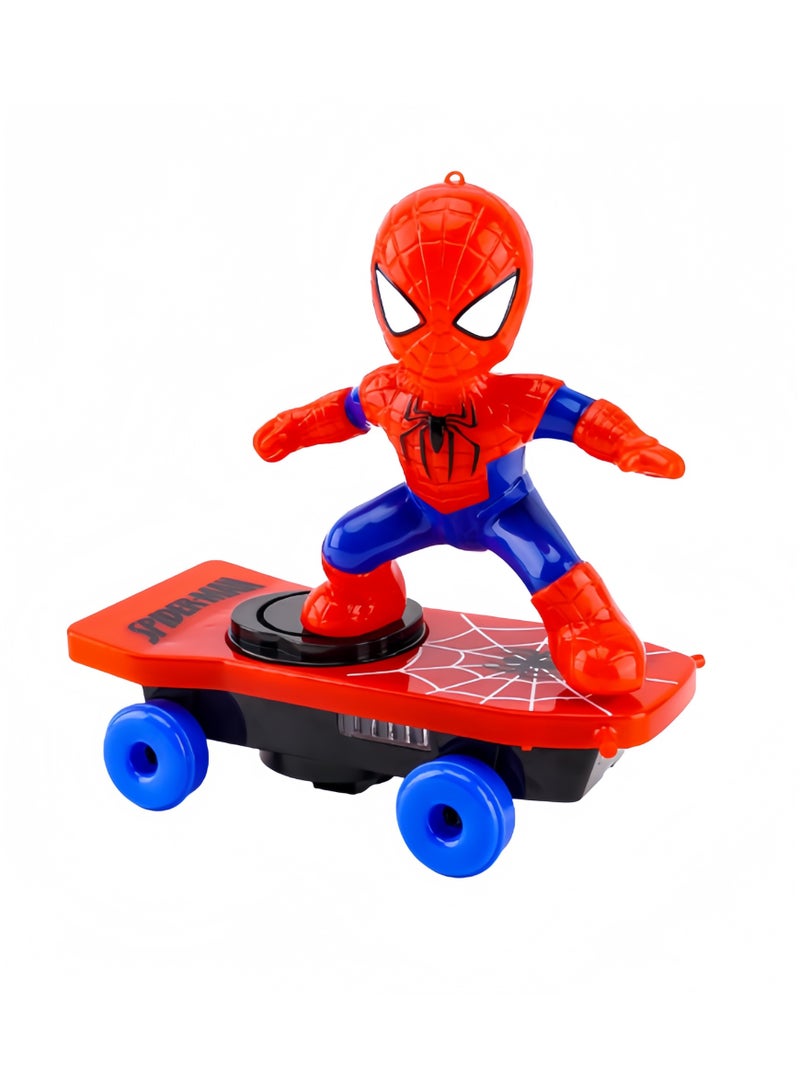 MARVEL Spider-Man electronic rolling stunt scooter toy - intellectual development, cool stunt with lights - Image 1
