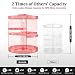 Awenia Makeup Organizer 360-Degree Rotating, Adjustable Makeup Storage, 7 Layers Large Capacity Cosmetic Storage Unit, Fits Different Types of Cosmetics and Accessories, Plus Size(Pink) - Image 3
