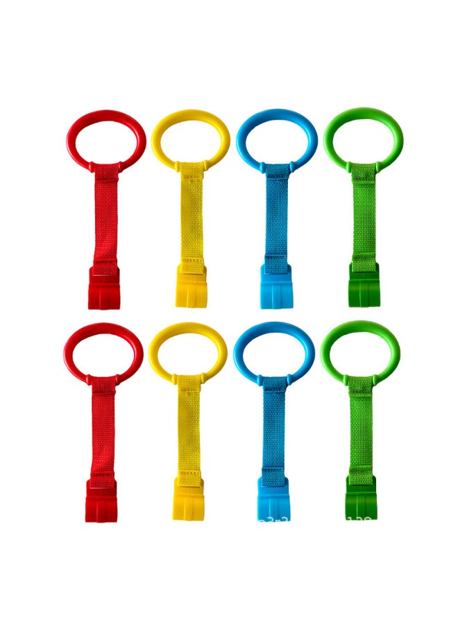 Hand-pull Ring Children's Game Fence Special Crib Hanging Ring Baby Standing Balance Auxiliary Learning Not To Exercise Arm Strength-Specifications:Green Toddler Pull Ring  - Image 4