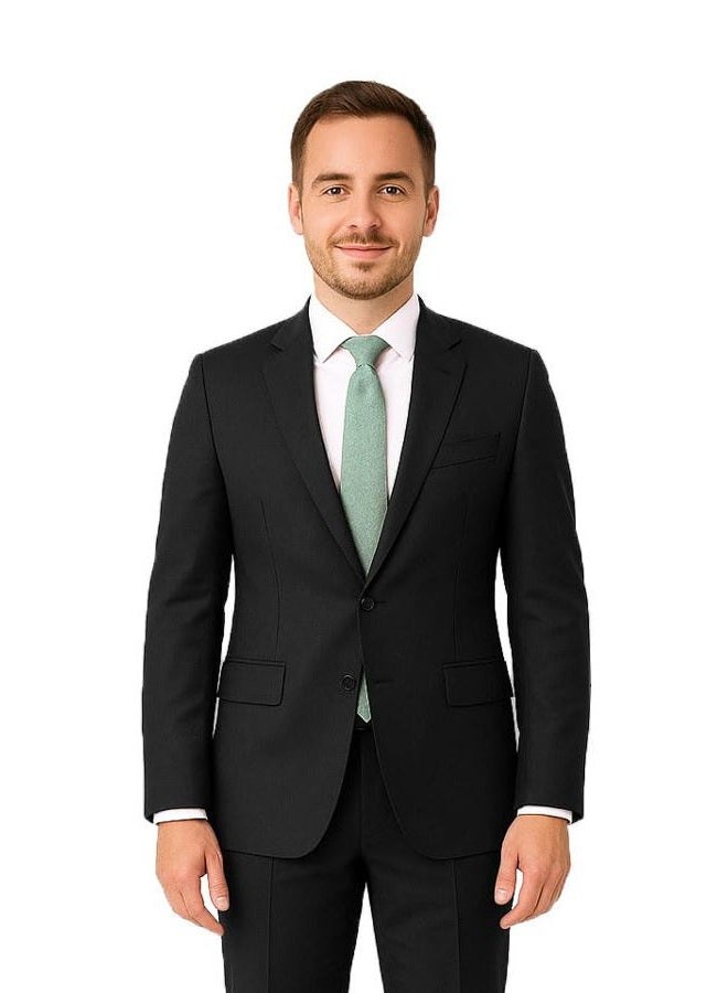 Spring Notion Men's Linen Blend Necktie Sage - Image 3
