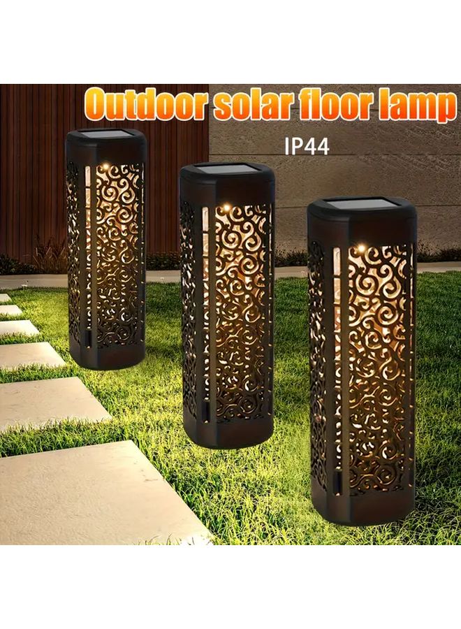 4 Packs Yellow Solar Garden Floor Lamp Outdoor Path Light Landscape Lighting - Image 2