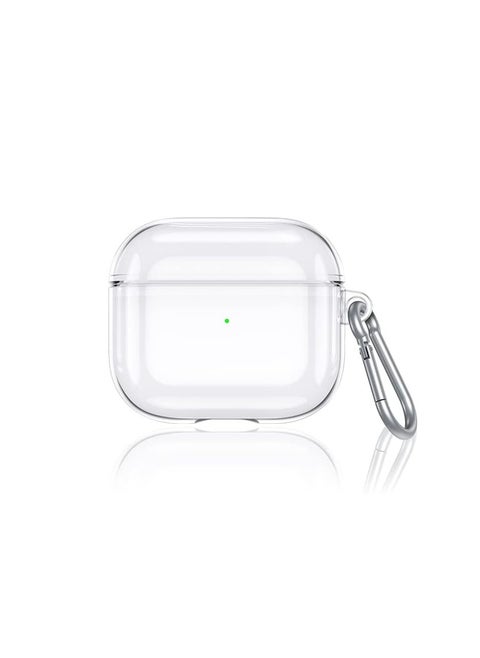 Transparent Case for Airpods Pro 2nd,Cover Case Clear Silicone Case for Airpods Pro 2 with Carabiner Keychain[Shockproof & Support Wireless Charging & LED Indicator]