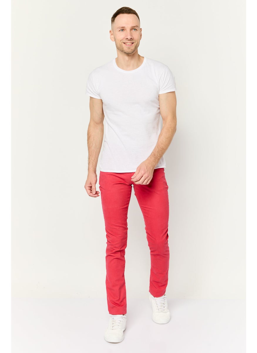 GANT - Men Regular Fit Solid Straight Leg Jeans, Red - Image 1