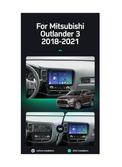 SHEZA STAR Android Screen For Mitsubishi Outlander 2017 To 2022 Auto AC 2GB RAM 32GB ROM Support Apple Carplay Android Auto FHD Touch Screen 10 Inch built In BT USB Radio WiFi Play Store Backup Camera included  - Image 2