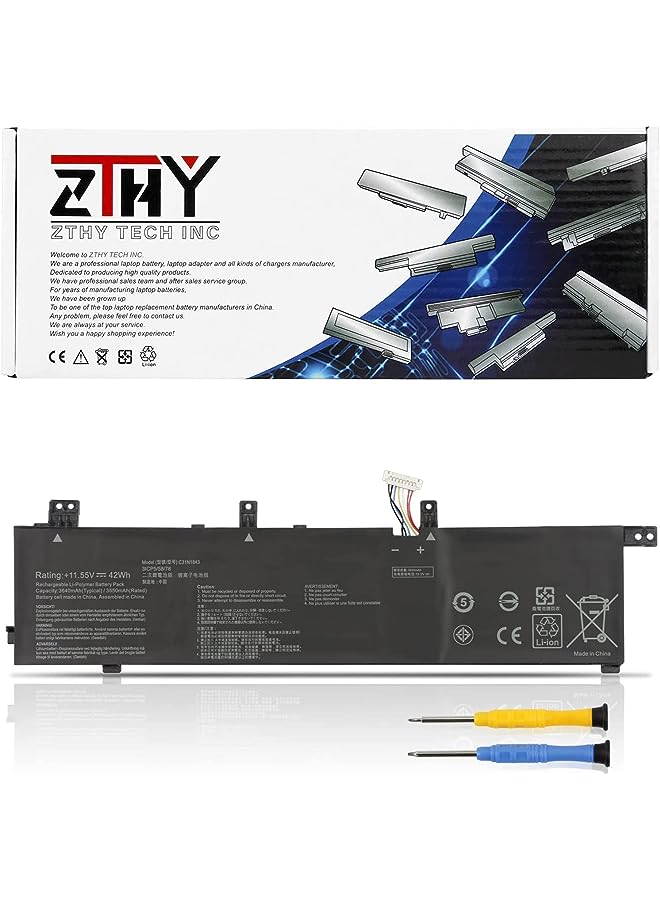 ZTHY 42Wh C31N1843 Laptop Battery Replacement For Asus Vivobook S14 S432 S432Fa S432Fl S15 S532 S532Fa S532Fl X432Fa X432Fl X532Fa X532Fl Series 0B200-03430000 3Icp5/58/78 - Image 1