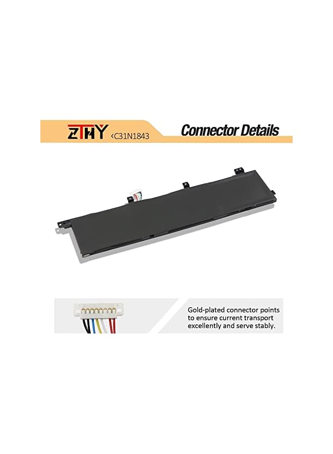 ZTHY 42Wh C31N1843 Laptop Battery Replacement For Asus Vivobook S14 S432 S432Fa S432Fl S15 S532 S532Fa S532Fl X432Fa X432Fl X532Fa X532Fl Series 0B200-03430000 3Icp5/58/78 - Image 4