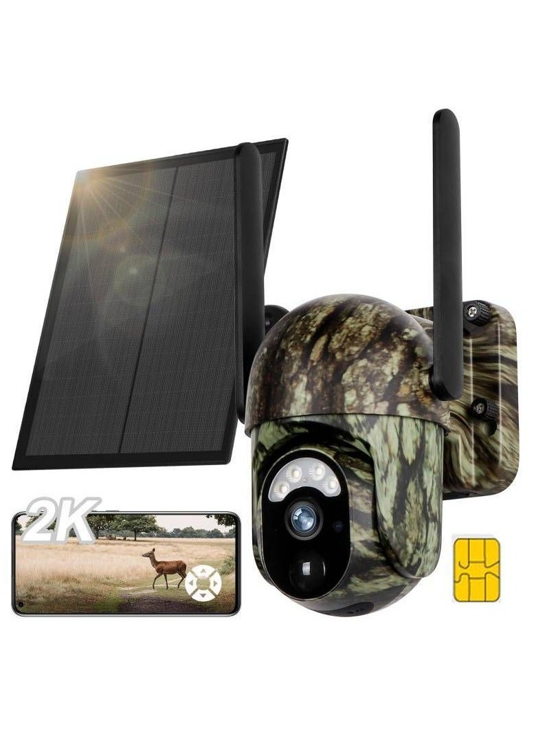 Generic 4MP Solar-Powered 4G Outdoor Security Camera with WiFi, IP66 Waterproof, Human & Animal Detection, 2-Way Audio – Wildlife Surveillance (A)  - Image 2