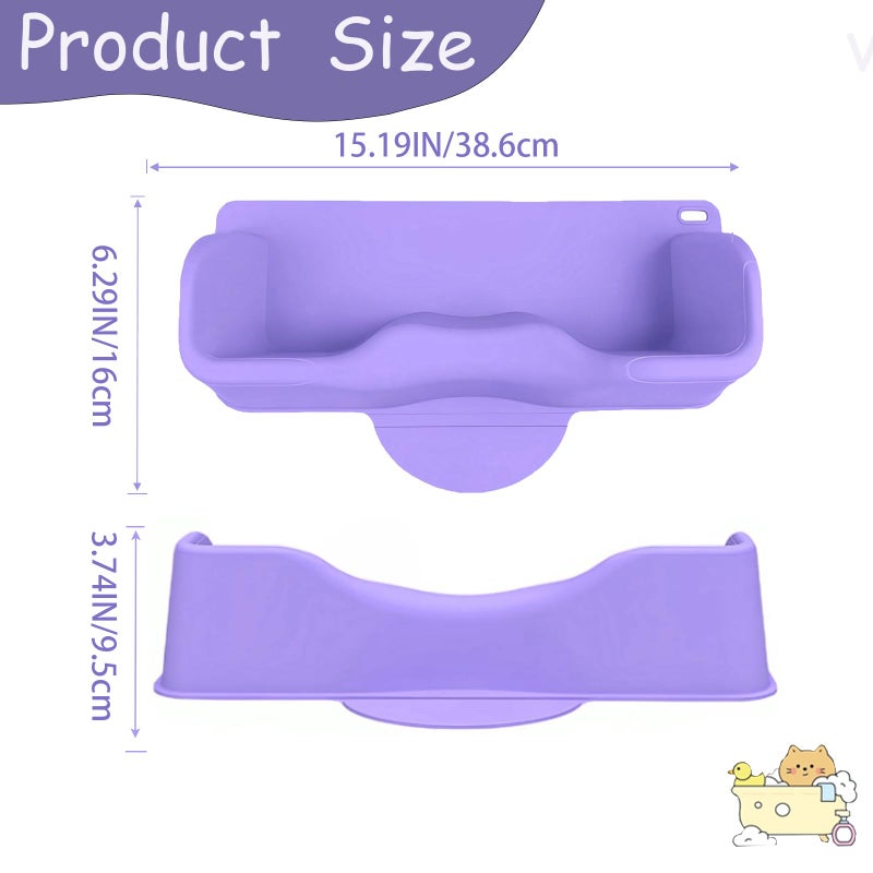 XHMAXE Portable Hair Washing Station Set,Silicone Hair Washing Station for Kids,Children Toddler,Sink or Bathtub Shampoo Buddy, Attached Shampoo Brush and Baby Bath Rinse Cup ï¼ˆRelaxing Hair Washingï¼‰ - Image 4