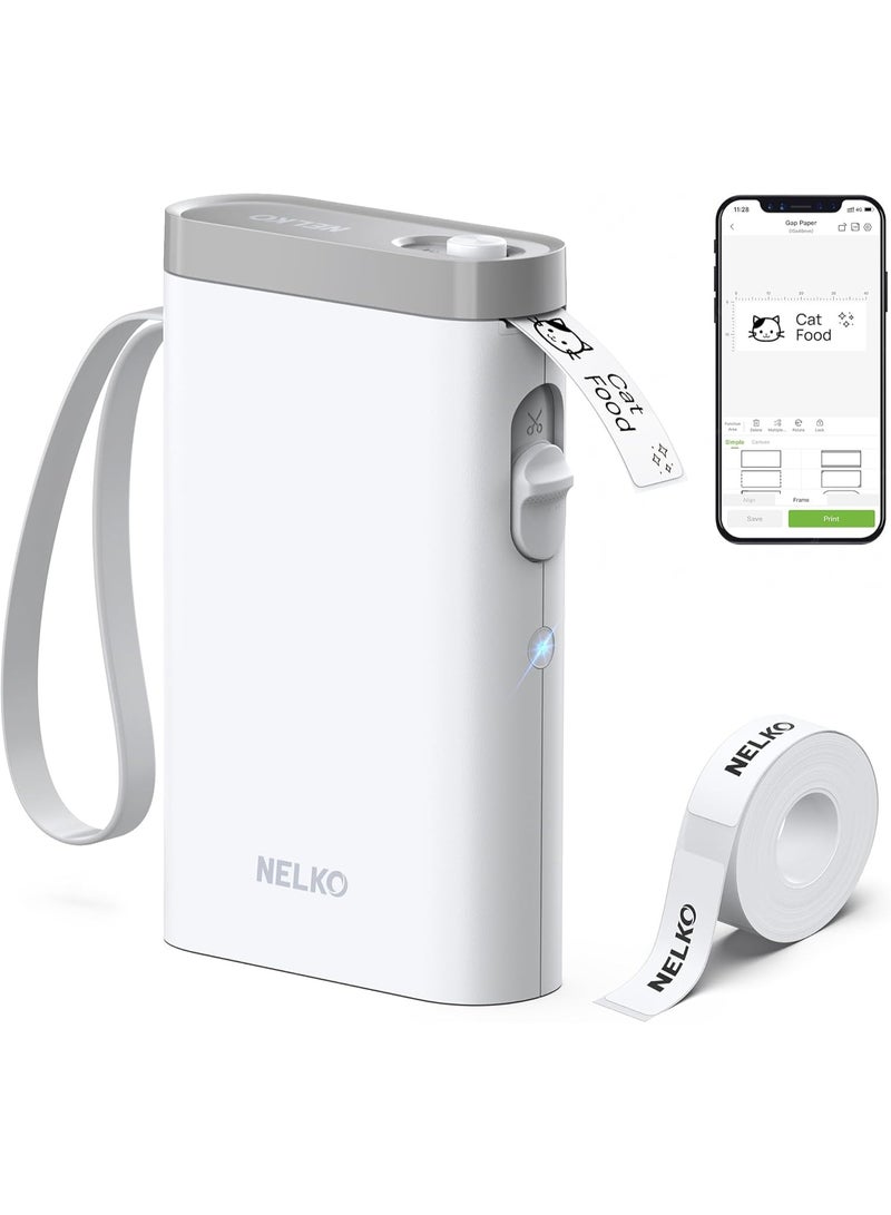 Nelko Bluetooth P21 Self-Adhesive Label Printer, Portable Wireless Mini Labelling Device for iOS Android, Home, Office - White - Image 5