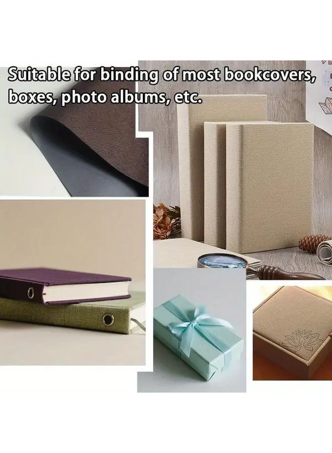 Deep Charcoal Gray Linen Book Wrapping Cloth Scratch Resistant Protective Cover 7.87x196.85inch - Image 5