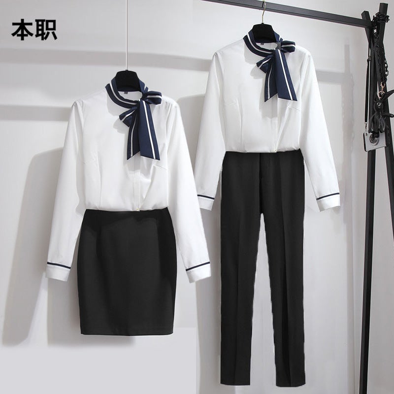 Professional Uniform Set Womens Shirt Black trousers  - Image 3