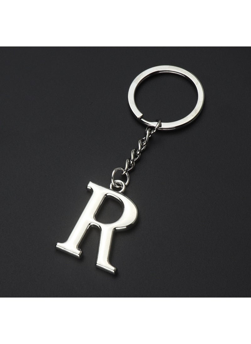 Generic - English letter keychain bag pendant 26 uppercase and lowercase letters and numbers keychain European and American small gift customizationR R - Image 1